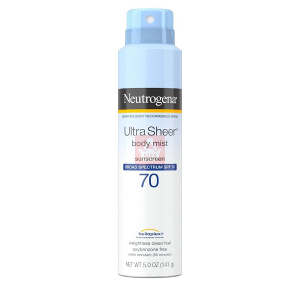Neutrogena Ultra Sheer Lightweight Body Mist Sunscreen Spray SPF 70, (141 g)