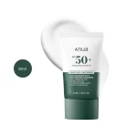 Anua Heartleaf Silky Moisture Sunscreen SPF 50+ in a 50ml white and green tube.