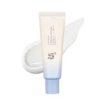 Beauty of Joseon Relief Sun Aqua-Fresh Rice + B5 tube with light blue base and cap.