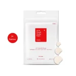 COSRX Acne Pimple Master Patch in a white pouch with red label and 24 clear patches.