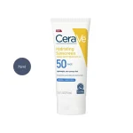 CeraVe SPF 50 Face Sunscreen 75ml white tube with yellow branding and white cap.