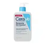 CeraVe Renewing SA Cleanser for normal skin in a pump bottle with salicylic acid.