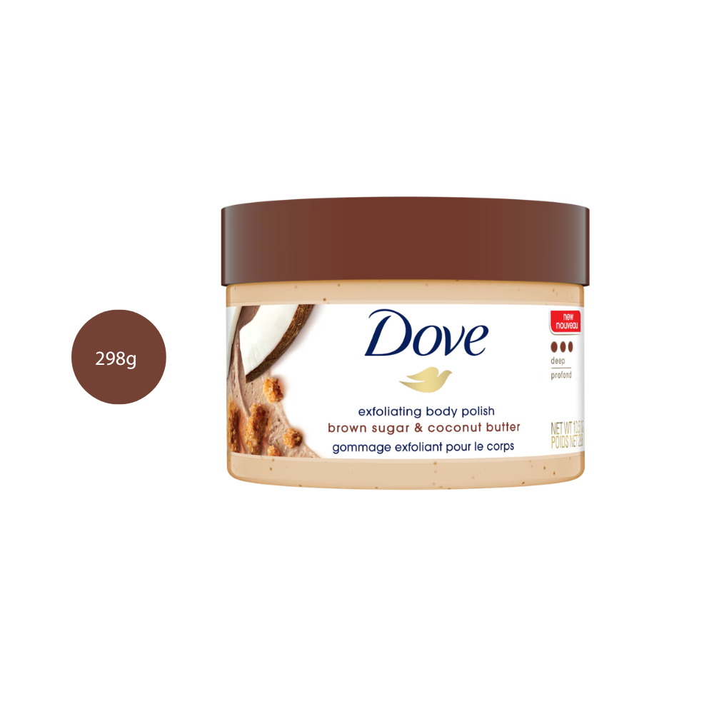 Dove Exfoliating Body Scrub Brown Sugar and Coconut Butter (298g) Dove Exfoliating Body Scrub Brown Sugar and Coconut Butter (298g)