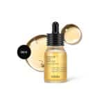 COSRX Propolis Light Ampoule in a 30ml amber bottle with black dropper and serum drops.