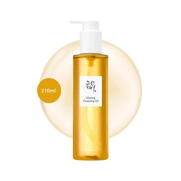 Beauty of Joseon Ginseng Cleansing Oil in a 210ml clear bottle with white pump.