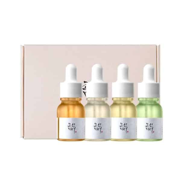 Beauty of Joseon Ginseng Essence Water in a travel bottles with white screw-top lid.