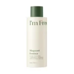 I'm From Mugwort Essence cream-colored bottle with green cap and typography.