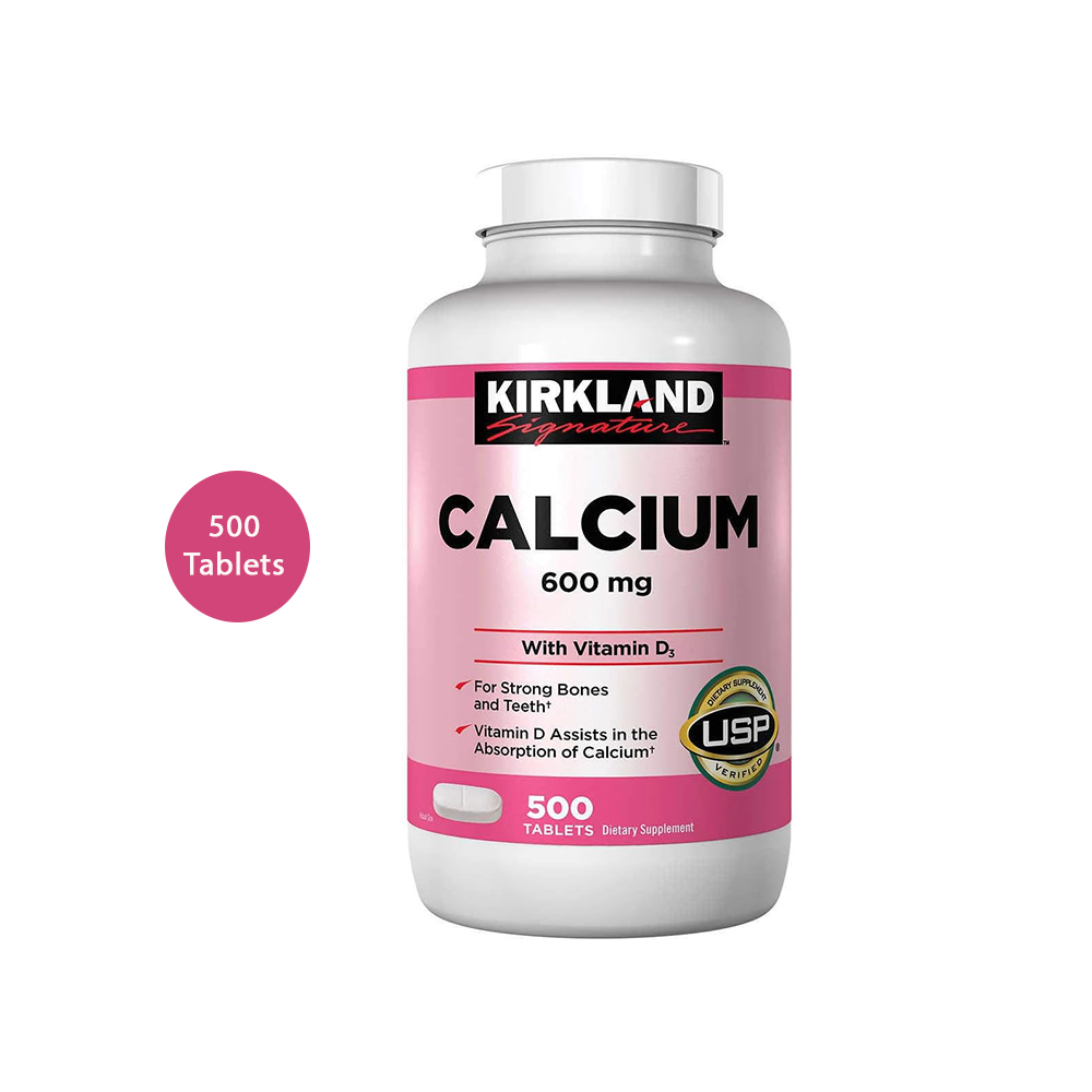 Kirkland Calcium 600mg with Vitamin D3 – 500 Tablets