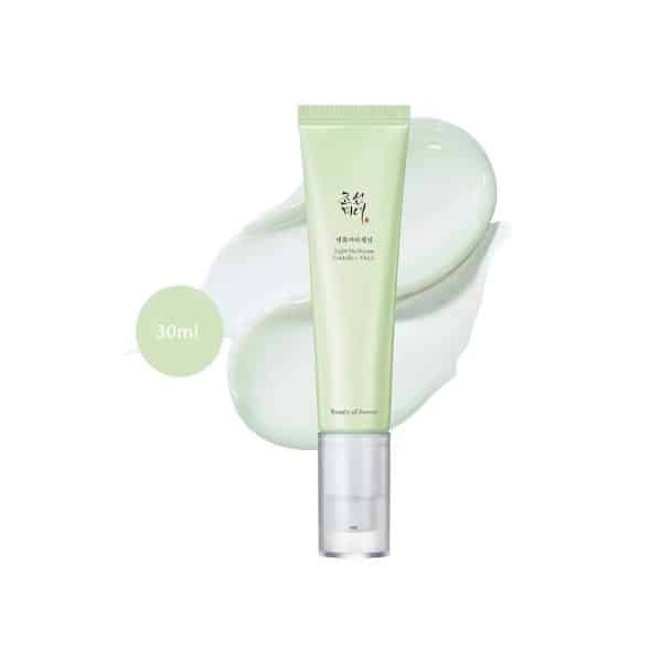 Beauty of Joseon Light On Serum Centella + Vita C in a 30ml pale green tube with pump.