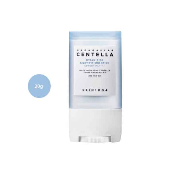 SKIN1004 Madagascar Centella Hyalu-Cica Silky-Fit Sun Stick 20g container.