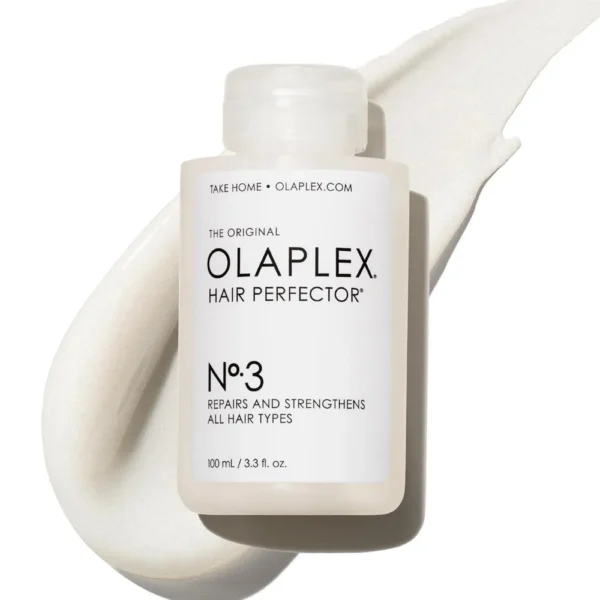 Olaplex N°.3 Hair Perfector white semi-translucent bottle with black text.