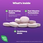 Natrol Beauty Biotin 10,000Mcg 4X Faster Dissolve (250 Tablets) - Image 4