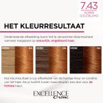 L'Oréal Paris Excellence Creme Permanent Hair Dye 7.43 Cooper Golden Blonde - Image 8