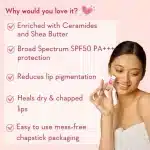 WishCare Ceramide Tinted Lip Balm with SPF50+ PA+++ (5 g) - Image 5