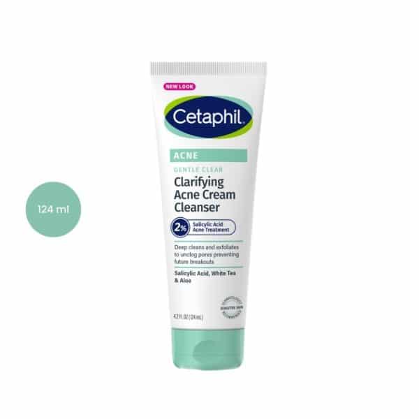 Cetaphil Gentle Clear Clarifying Acne Cream Cleanser (124 ml)