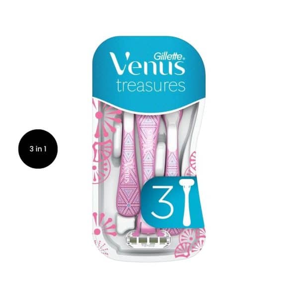 Gillette Venus Treasures 3 Blades Disposable 3in1 Razor