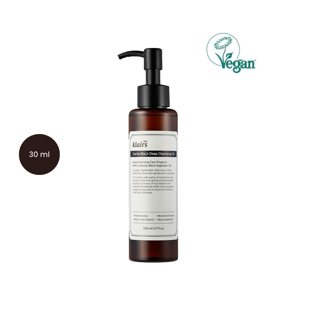 Klairs Gentle Black Deep Cleansing Oil (150 ml) KLR-CLO-0002 KLAIRS Gentle Black Deep Cleansing Oil 150 ml - Image 1