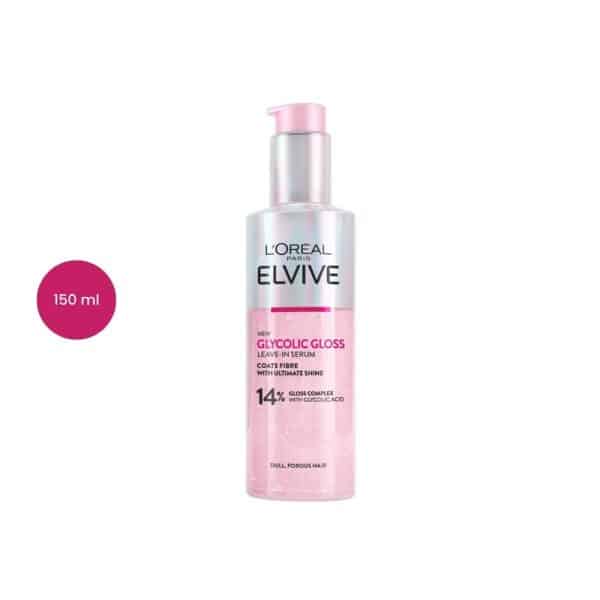 L'Oréal Paris Elvive Glycolic Gloss Leave-In Serum for Dull Hair (200 ml),