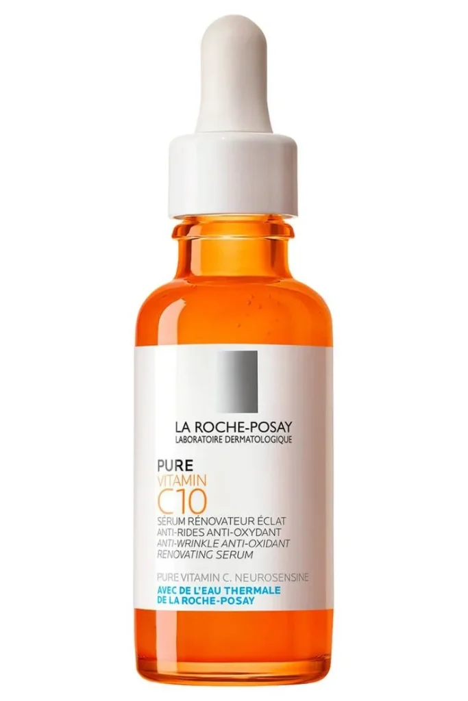 la roche posay vitamin c10 serum with white background
