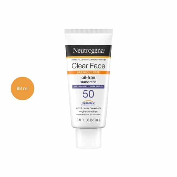 Neutrogena Clear Face Oil-Free Sunscreen SPF50 (88 ml)