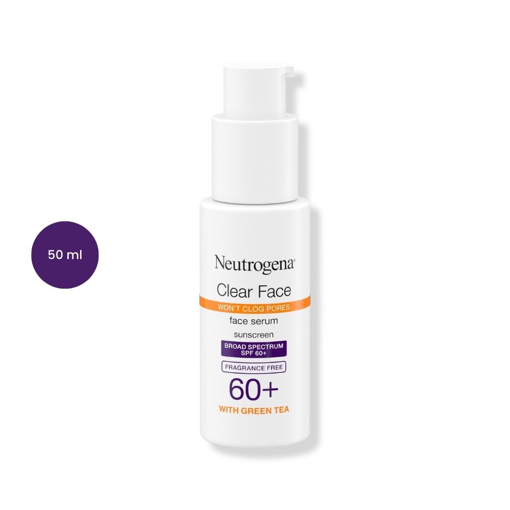 Neutrogena Clear Face Serum Sunscreen with Green Tea SPF60+ (50 ml) NEU-SUN-0012 Neutrogena Clear Face Serum Sunscreen with Green Tea SPF60+ (50 ml) - Image 1