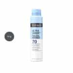 Neutrogena Ultra Sheer Body Mist Sunscreen SPF 70 in 141g spray can with light blue accents.