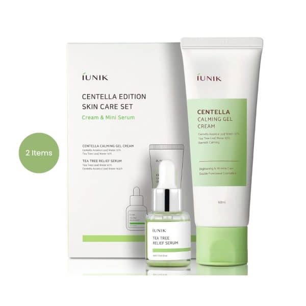 iUNIK Centella Edition Skincare Set (60ml Gel Cream + 15ml Serum)