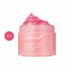 An open pink jar of Medicube Collagen Jelly Cream filled with a thick, glossy pink gel.