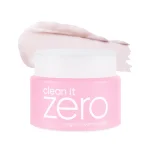 > Banila Co Clean It Zero Original Cleansing Balm pink jar on a pink balm backdrop.