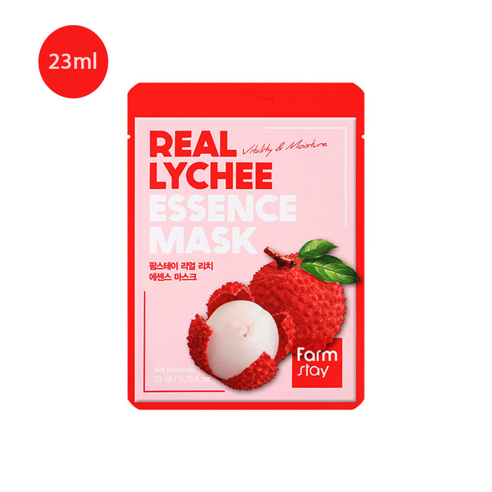 Essence Mask (23ml) Farm Stay Real Lychee Essence Mask (23ml) - Image 1