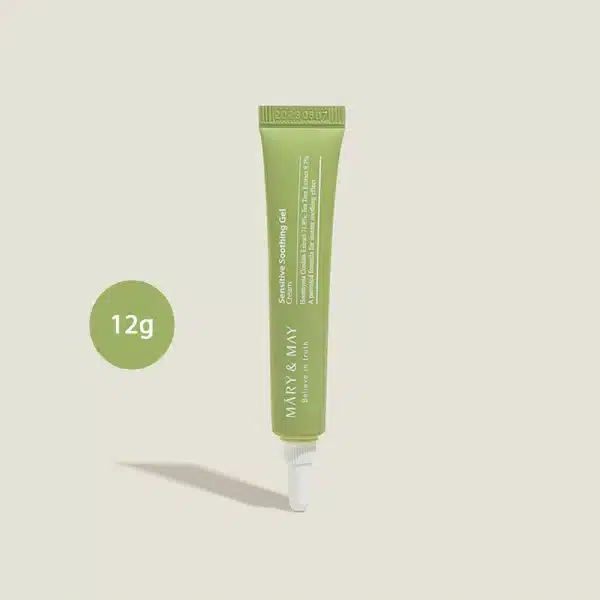 Mary & May Sensitive Soothing Gel Cream 12g light green tube with a white precision tip.