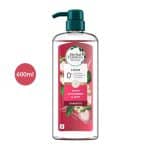 Herbal Essences White Strawberry & Mint Shampoo 600ml pump bottle with pink floral label.