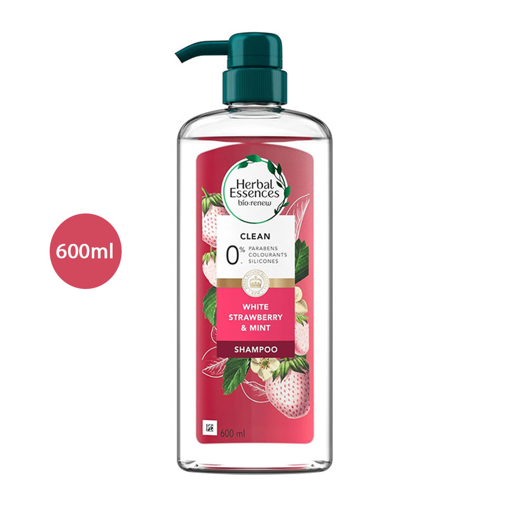 Bio Renew White Strawberry & Mint Shampoo – 600ml Herbal Essences bio:renew White Strawberry & Mint Shampoo – 600ml - Image 1