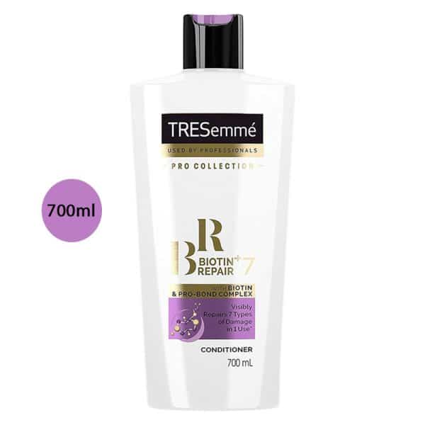 TRESemmé Biotin + Repair 7 Conditioner 700ml white bottle with a black cap
