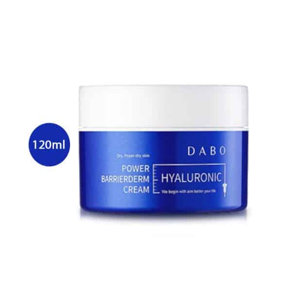 DABO Power Barrierderm Hyaluronic Cream 120ml blue jar with a white lid for hyper-dry skin.