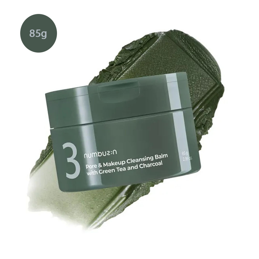 No.3 Pore & Makeup Cleansing Balm with Creen Tea and Charcoal 85g Numbuzin No.3 Pore & Makeup Cleansing Balm with Creen Tea and Charcoal 85g - Image 1