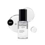COSRX Peptide 132 Ultra Perfect Hair Bonding Oil Serum 28ml bottle with black cap and oil droplets.