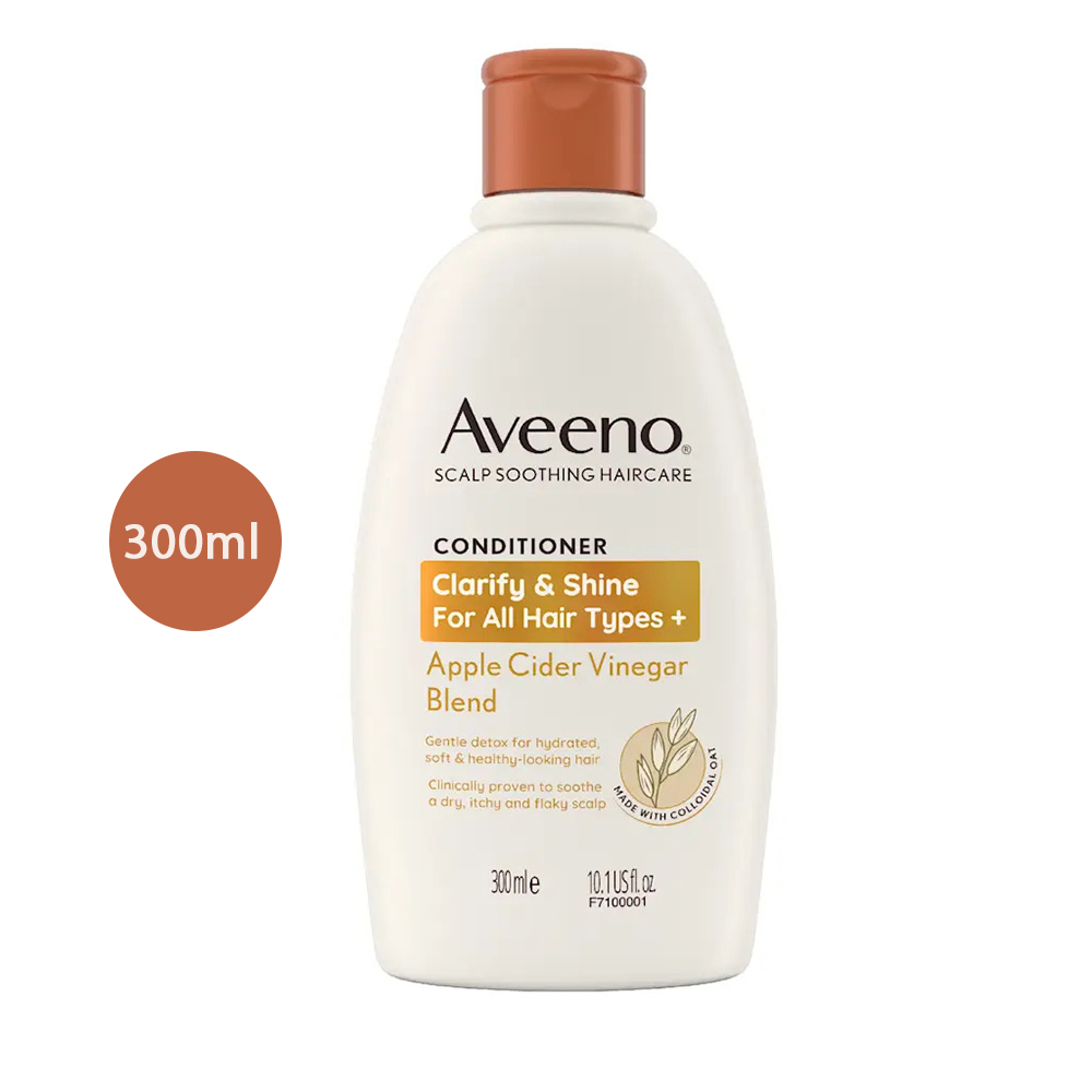 Clarify and Shine+ Apple Cider Vinegar Blend Conditioner for All Hair Types (300ml) Aveeno Clarify and Shine+ Apple Cider Vinegar Blend Conditioner For All Hair Types (300ml) - Image 1
