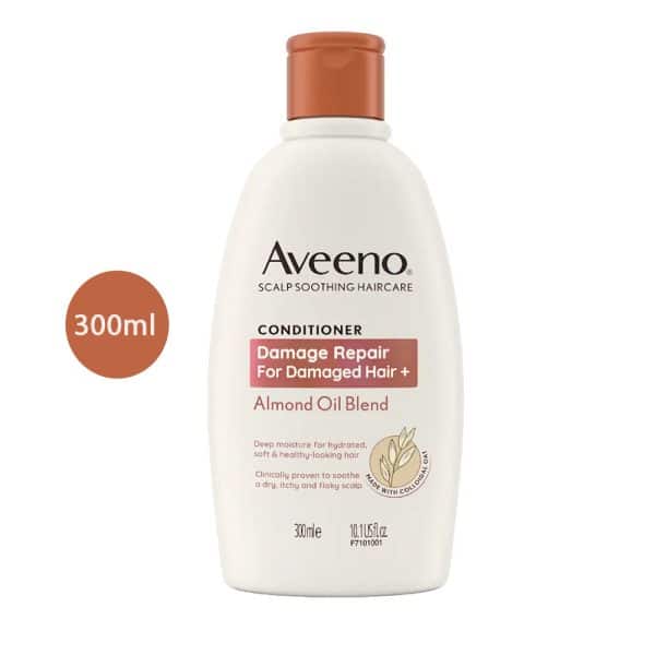Aveeno Damage Repair+ Almond Oil Conditioner For Damaged Hair (300ml)
