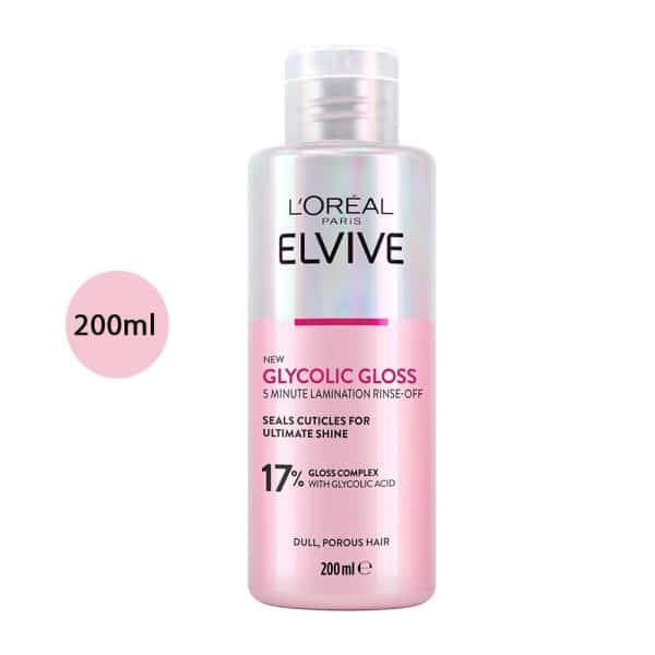 L’Oreal Paris Elvive Glycolic Gloss 5 Minute Lamination Treatment for Dull Hair (200ml)