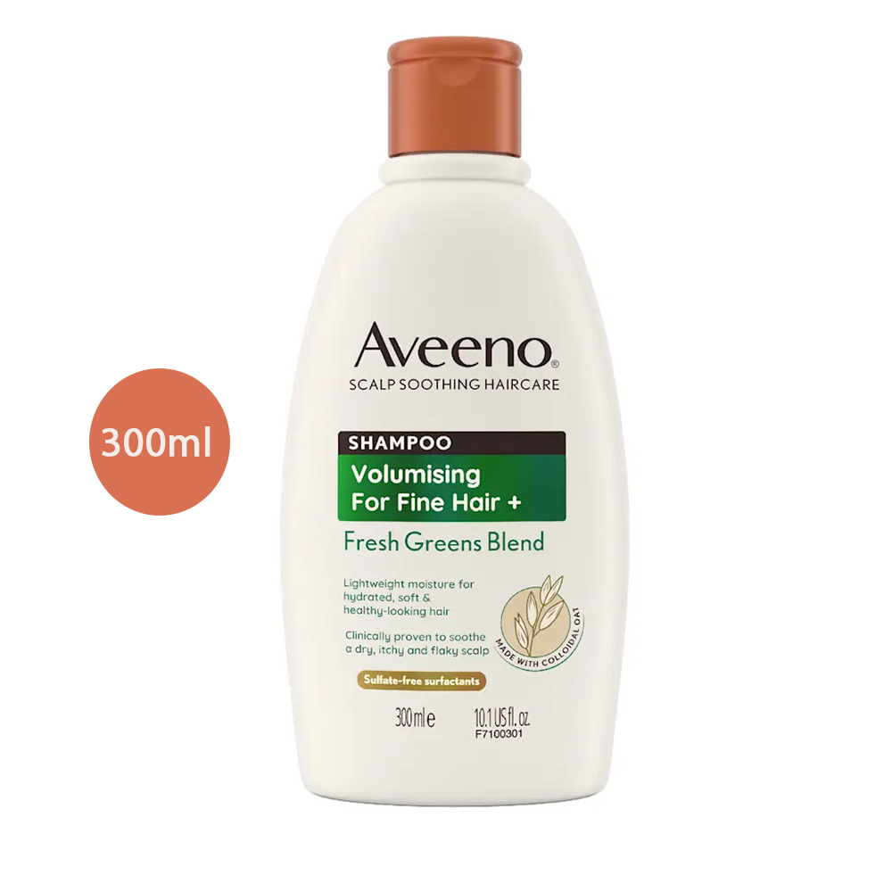 Volumising+ Fresh Greens Blend Shampoo for Fine Hair (300ml) Aveeno Volumising+ Fresh Greens Blend Shampoo For Fine Hair (300ml) - Image 1