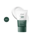 Anua Heartleaf Silky Moisture Mild Sunscreen in a 50ml white and green tube.