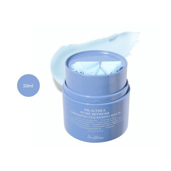 Dr. Althea Pore Refresh Cleansing Balm 50ml blue jar with shaved texture.