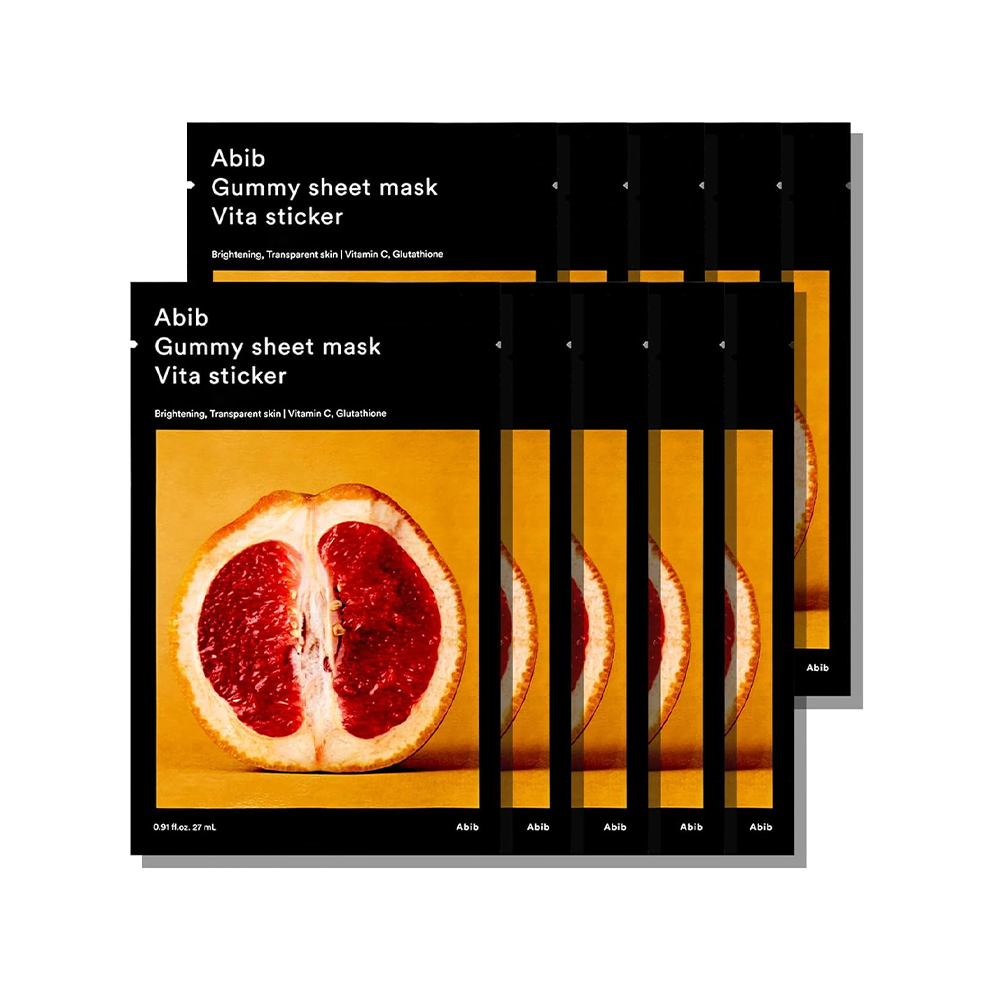 Gummy Sheet Mask Vita Sticker (10 Sheets) Abib Gummy Sheet Mask Vita Sticker (10 Sheets)