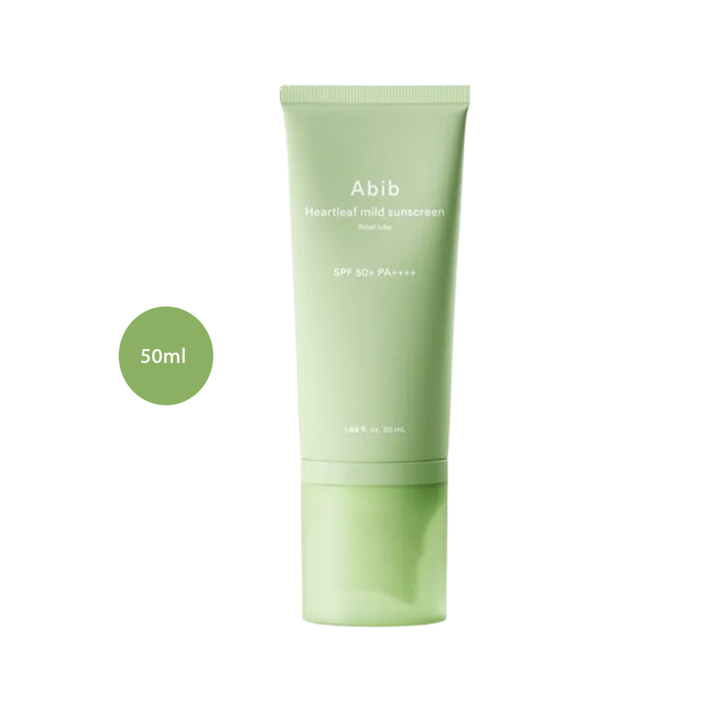 Abib Heartleaf Mild Sunscreen Relief Tube (50ml)