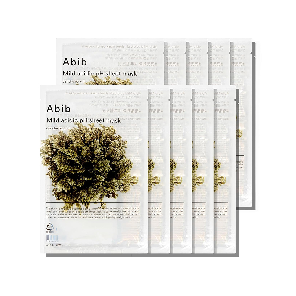 Abib Mild Acidic pH Sheet Mask Jericho Rose Fit (10 sheets)