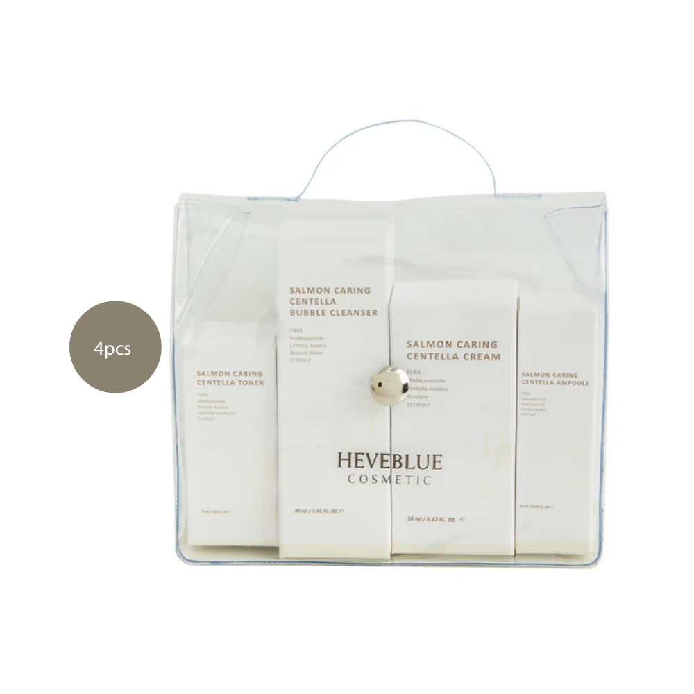 HEVEBLUE Salmon Caring Centella Special Travel Kit (4pcs)