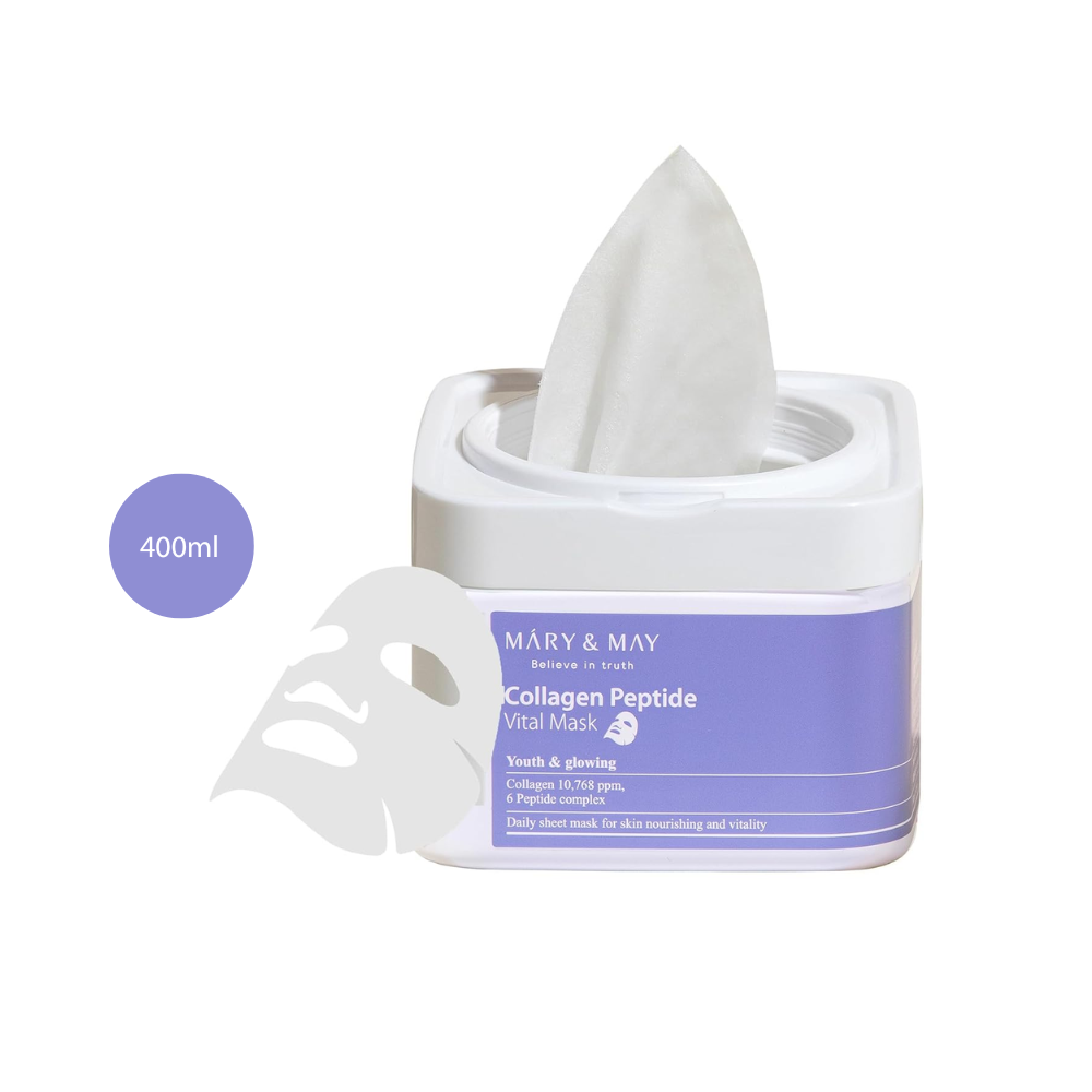 MARY & MAY Collagen Peptide Vital Mask 30 sheets (400ml)