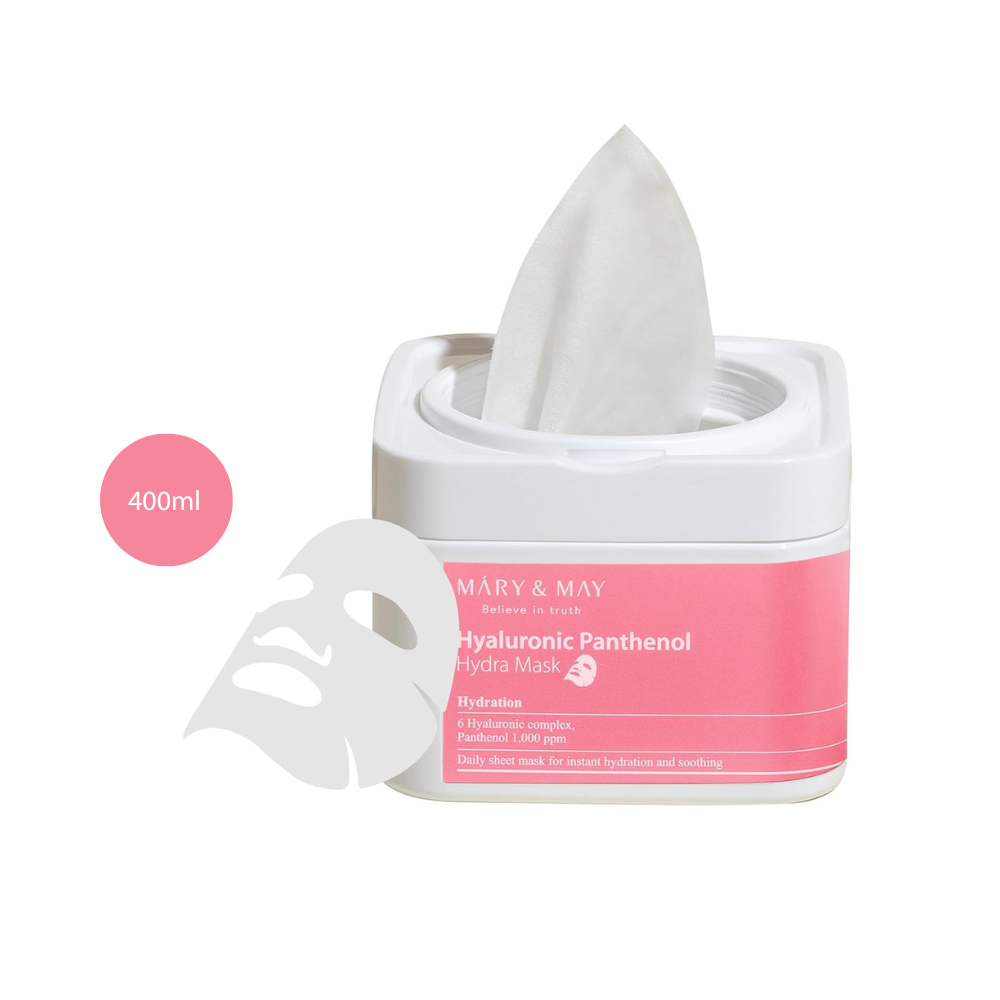 MARY & MAY Hyaluronic Panthenol Hydra Mask 30 sheets (400ml)