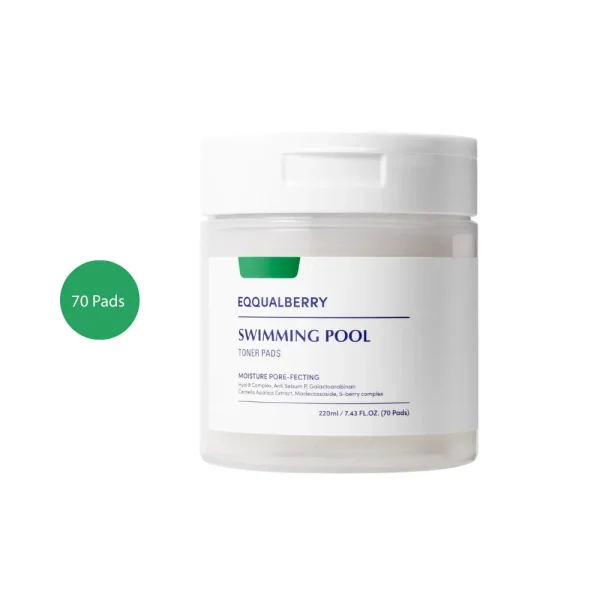 EQQUALBERRY Swimming Pool Toner Pads 70 Pads with green badge on white background.